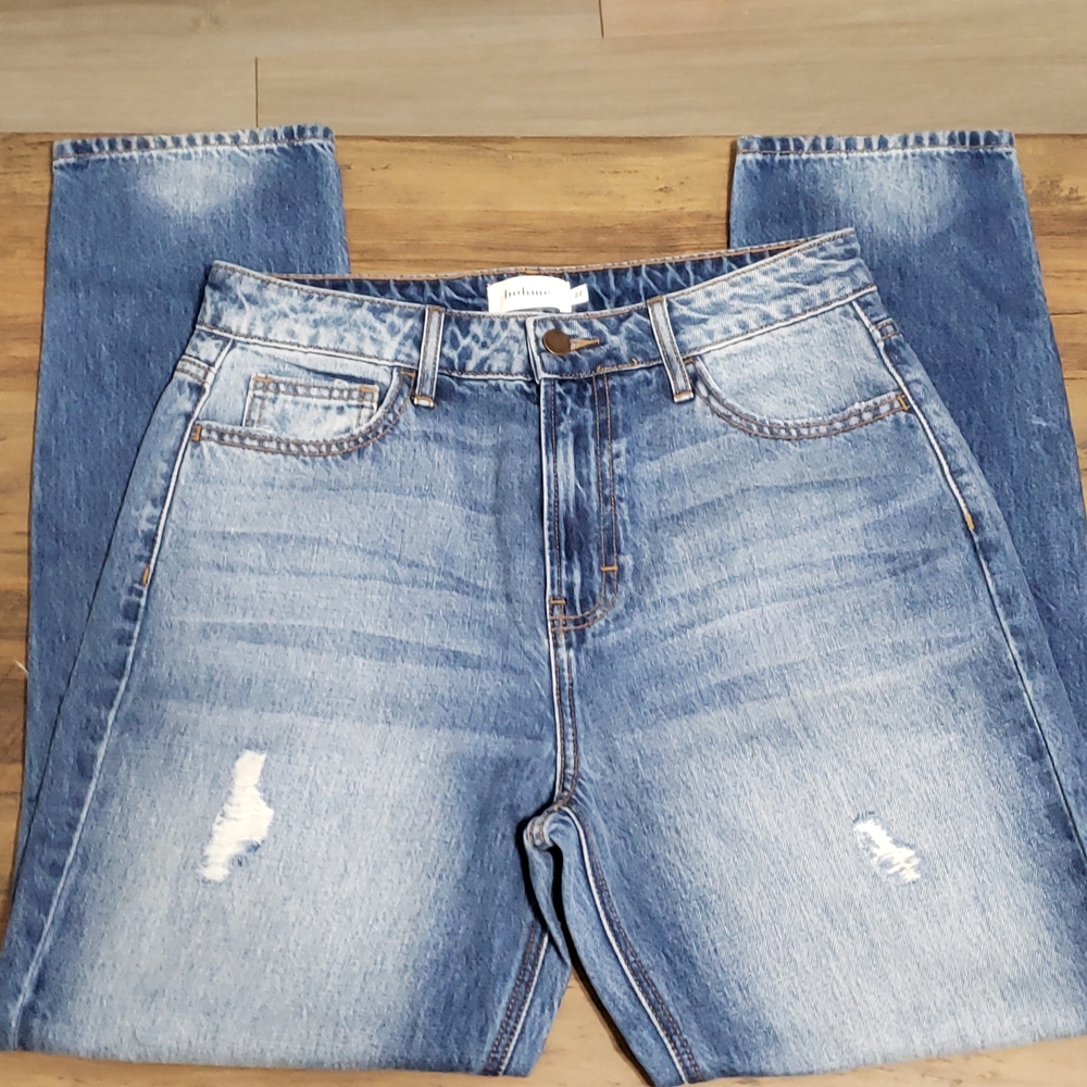 Bohme Denim Relaxed Fit Jeans Ripped Light Washed